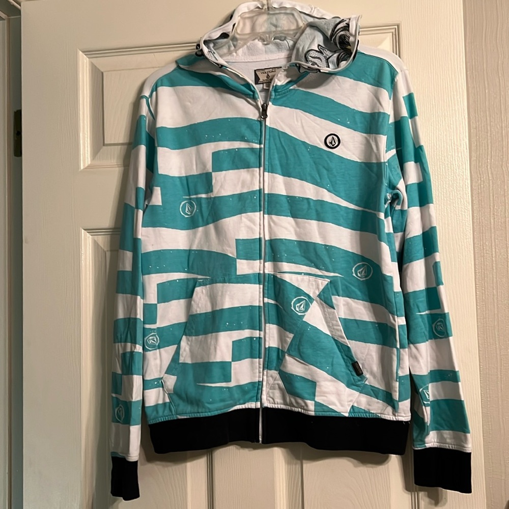 VOLCOM half zip “Blockhead Case” hoodie. Boys XL/16 GUC